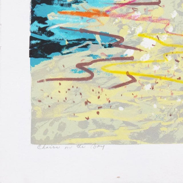 1990s 'Chairs on the Bay' by Margie Dickson, 1990; California Woman Artist For Sale - Image 5 of 12