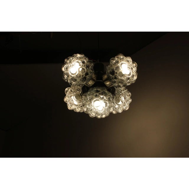 Glass Vintage Raspberry Chandelier for Kamenický Šeno, 1970 For Sale - Image 7 of 12