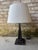 Wood Vintage Black Wooden Table Lamp For Sale - Image 7 of 14
