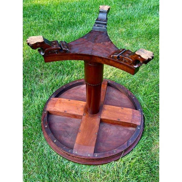 Antique, Mahogany, English, Pedestal Table, With Carved, Claw Feet, Late 19th Century For Sale - Image 4 of 11