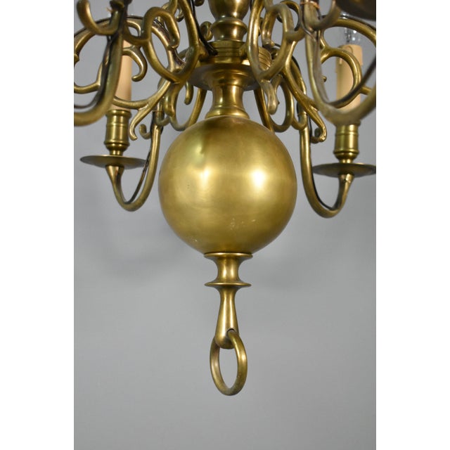Metal Antique Dutch Bronze Chandelier, 1890s For Sale - Image 7 of 15