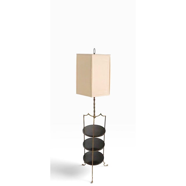Mid 20th Century Regency Three Tier Floor Lamp Shelf For Sale - Image 4 of 13