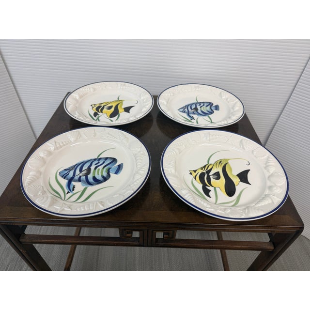 Design Plus Gallery presents a Set of Four Fish Plates by Este Ceramiche for Gump's. The brand is a historic Italian...