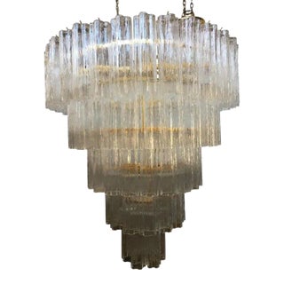 Early 21st Century Murano Glass "Tronchi" Custom Chandelier For Sale