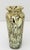 Elegant vintage Murano-style art glass vase featuring a beautiful blend of cream and brown tones in a hand-blown glass...