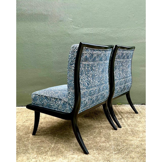 Vintage 1950s Slipper Chairs After Robsjohn Gibbings For Sale - Image 9 of 12