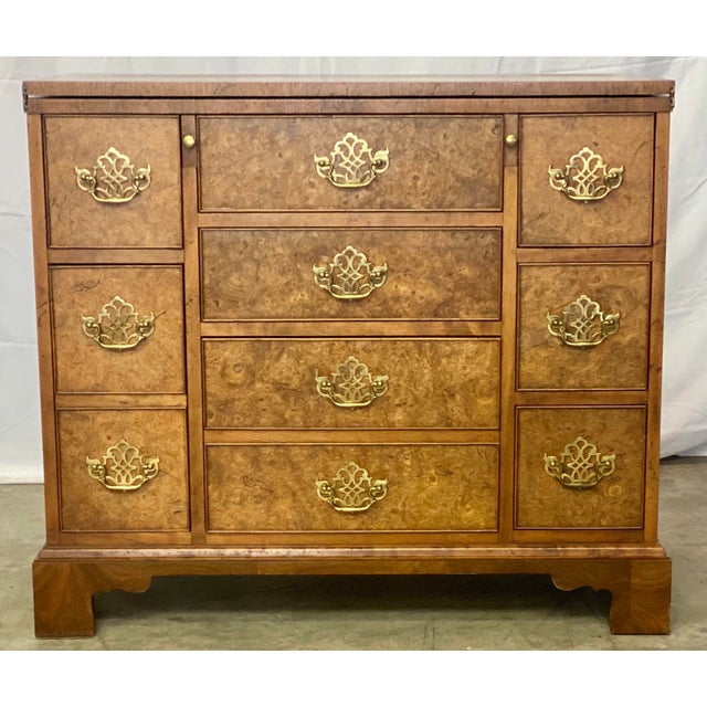 Vintage III Style Burlwood Flip Top Chest of Drawers Chairish