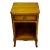 Vintage Satinwood Nightstand French Style Brass Ormolu Inlaid Bedside Table For Sale