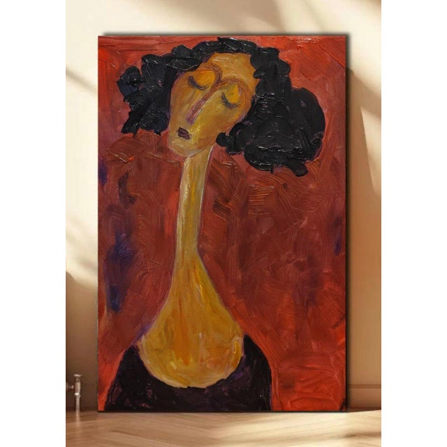 Natalia Vypritskaia, Red Dream, Oil on Canvas For Sale - Image 6 of 6