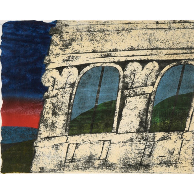 "Casa Marquez" Original Woodblock Print, Signed and Numbered 93/100 Boldly colored woodblock print by Carol Summers...