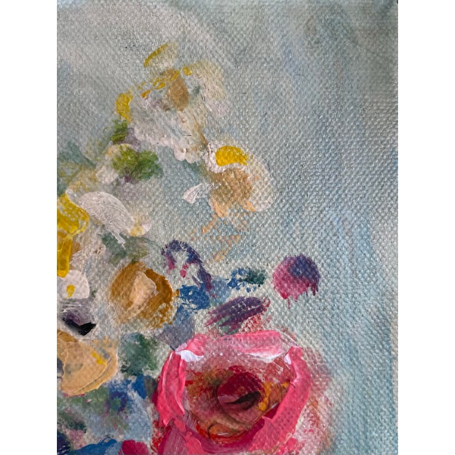 Shabby Chic Petite Original Painting, Acrylic on Stretched Canvas. For Sale - Image 3 of 12