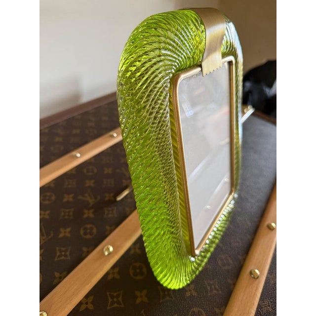 Yellow-Green Murano Glass Photo Frame, 2000s For Sale - Image 11 of 13