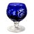 Late 20th Century Ajka Hungary Cobalt Cut-to-Clear Miniature Brandy Snifter — 3" Crystal For Sale - Image 5 of 12