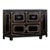 Black Lacquer Chinoiserie Hollywood Regency Credenza With Gold Detailing For Sale
