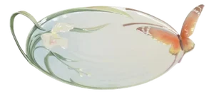 Franz Collection Papillon Butterfly Porcelain Ornamental Platter Handled Tray