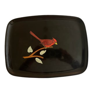 Vintage Couroc Cardinal Tray- Small For Sale