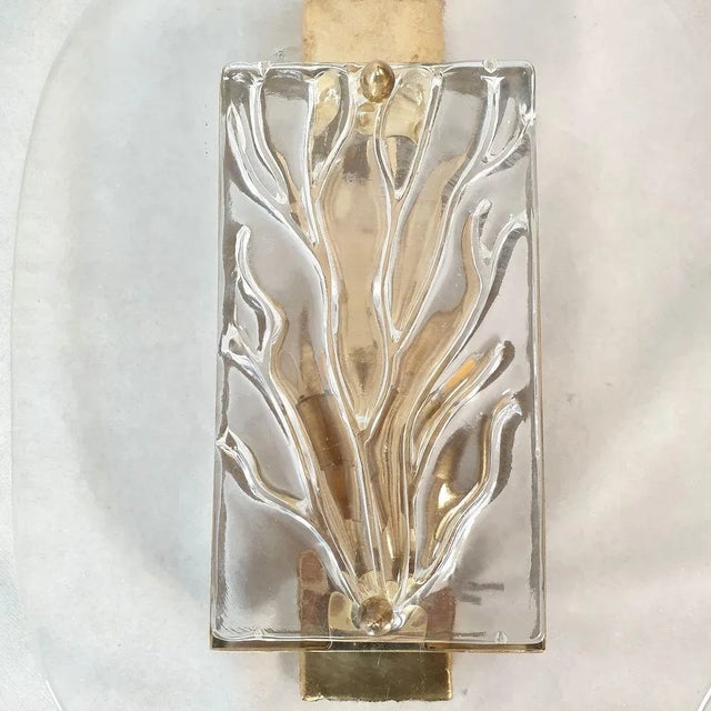 Metal Mid-Century Modern Murano Glass Sconces 70s - A Pair For Sale - Image 7 of 9