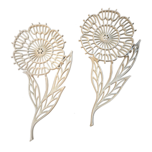 Pair Vintage 1975 Burwood Wall Mount Garden Flowers