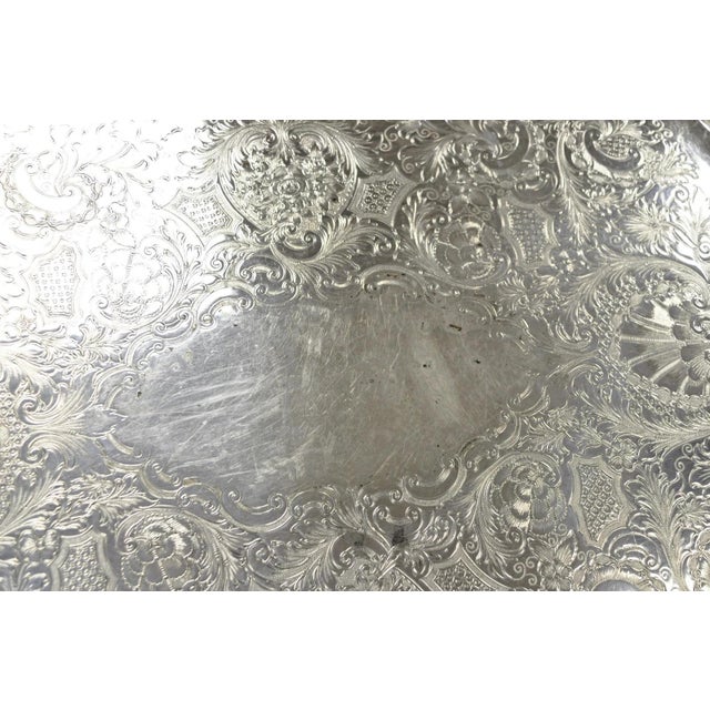 Vintage 1847 Rogers Bros "Remembrance" 9898 Silver Plated Serving Platter Tray For Sale - Image 13 of 16