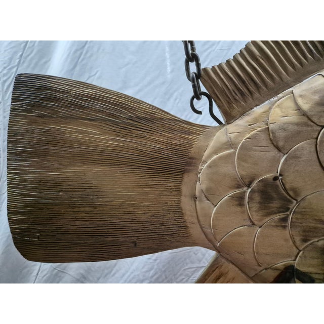 Harvey's Boat Rental Carved Flounder Trade Sign For Sale - Image 12 of 12