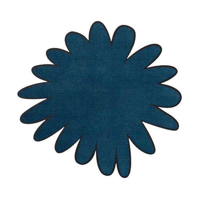 Contemporary Blue Splash Irregular Rug by Tapis Studio for Hommés Studio For Sale - Image 3 of 3