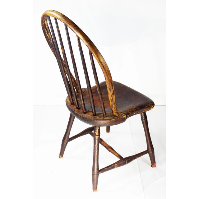 18th Century Bow Back Windsor Chair with Original Surface For Sale - Image 6 of 11