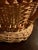 Boho Chic Vintage 1970s Woven Wicker Basket With Wood Bead Detail & Handle For Sale - Image 3 of 14
