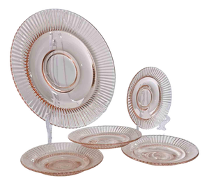 Art Glass Plates, 1970s, Set of 5