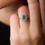1950s Mid Century English 0.60 Emerald Diamond 18k White Gold Ring, Size 7.25 For Sale - Image 4 of 5