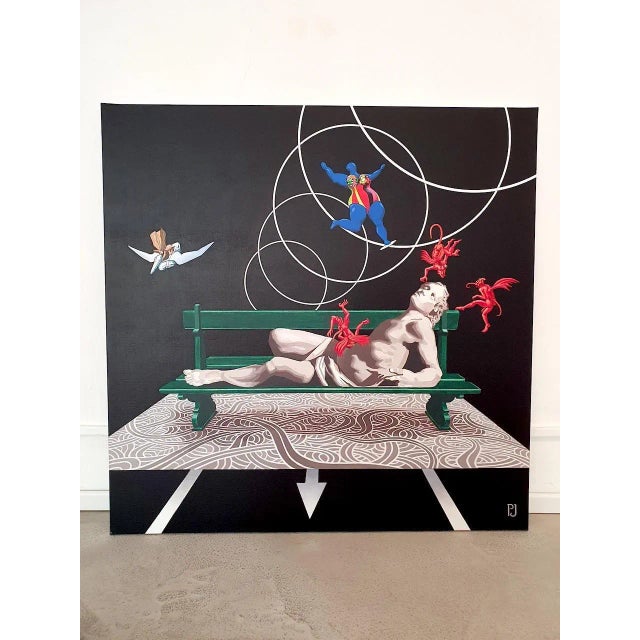 Pierre Jacob, Saget Pop Portrait, 2020, Acrylic Paint on Canvas For Sale - Image 4 of 5