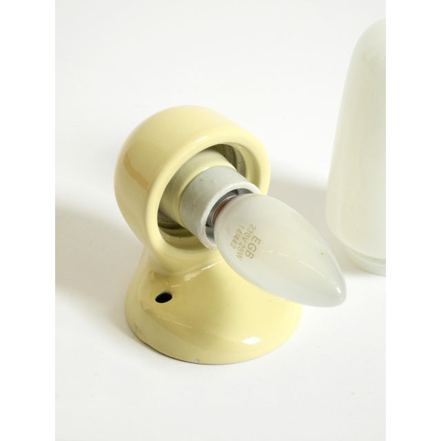 Mid-Century Modern Glass and Ceramic Wall Lamp by Wilhelm Wagenfeld, 1950s For Sale - Image 11 of 13