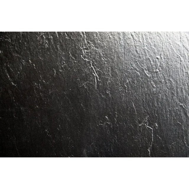 Mid-Century Black Surface and Dark Wood Frame Coffee Table For Sale - Image 10 of 11