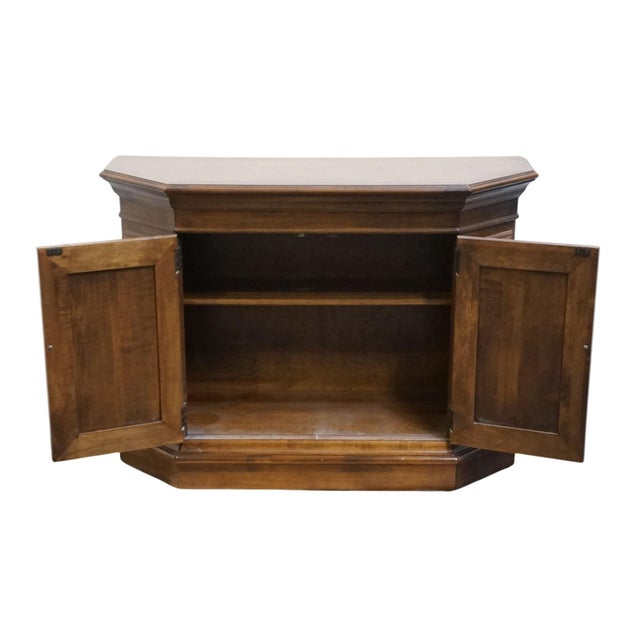 Late 20th Century Ethan Allen Classic Manor Collection Solid Maple 40" Console Cabinet 15-9038 For Sale - Image 5 of 11