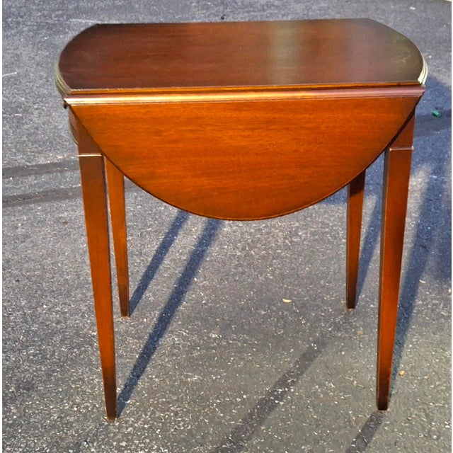 Pair 1940s Imperial Grand Rapids Genuine Mahogany Pembroke Tables, Refinished For Sale In Washington DC - Image 6 of 10