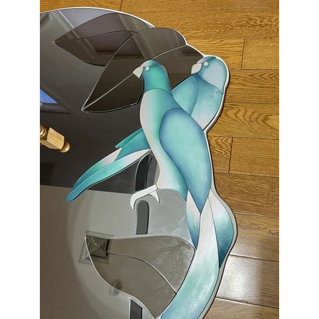 David Marshall 1980 David Marshall Parrots Mirror For Sale - Image 4 of 6