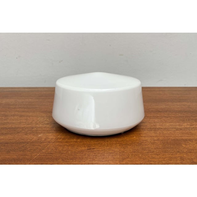 White Mid-Century Modern German Minimalist Glass Ceiling Lamp from RZB, 1960s For Sale - Image 8 of 18