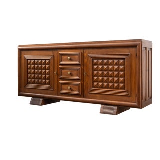 Oak Sideboard in the style of Charles Dudouyt, France, 1950s For Sale