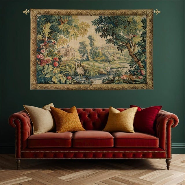 This tapestry is one of the Fine Verdure Tapestries designed by J-B Oudry and woven around 1735. Many Verdure Tapestries...