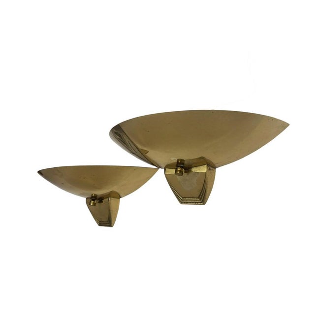 Art Deco Style Half Moon Geometric Wall Lights, 1970, Set of 2 For Sale - Image 6 of 11
