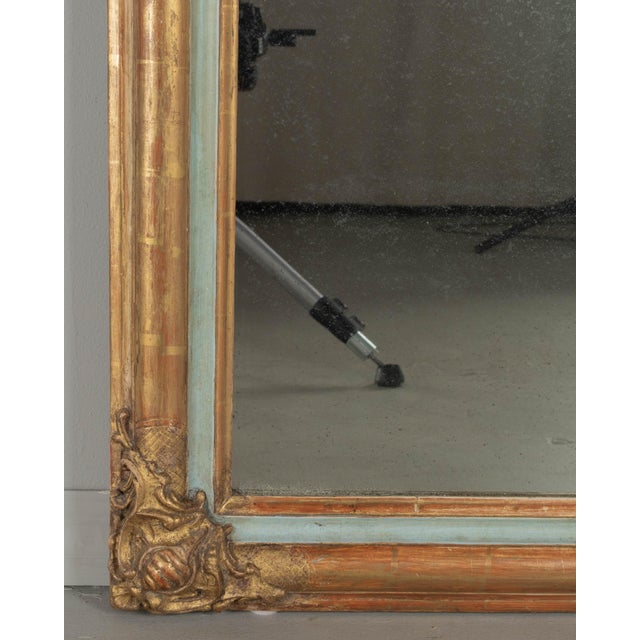 19th Century French Louis Philippe Gilded Mirror 32" X 52" For Sale - Image 9 of 9