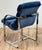 Vintage Newly Upholstered Blue Velvet Chrome Sling Chairs, a Pair For Sale - Image 10 of 18