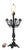 Black Mid 20th Century Black Lacquered Metal Candelabras Table Lamp With Four Branches For Sale - Image 8 of 8