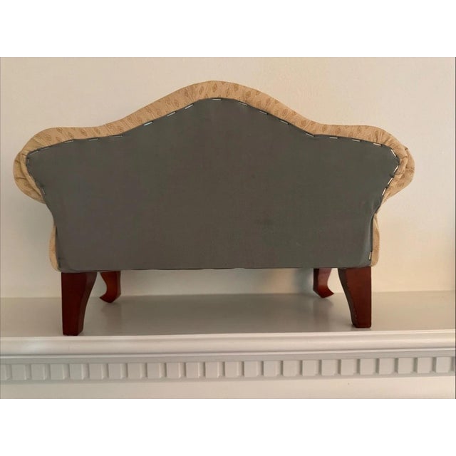 Wood Vintage Kingstate The Dollcrafter Upholstered Doll Sofa Couch For Sale - Image 7 of 7
