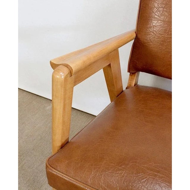 Set of Bridge Armchairs in Natural Beech, 1950s For Sale - Image 10 of 18