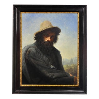 Albin Mattenheimer, Self-Portrait, 1875, Oil on Canvas, Framed For Sale
