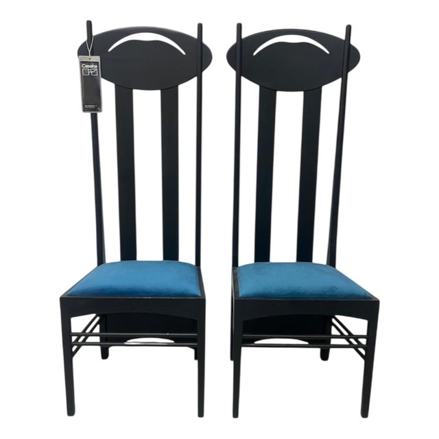 Argyle Chairs by C.R. Mackintosh for Cassina, 1970s, Set of 2 For Sale