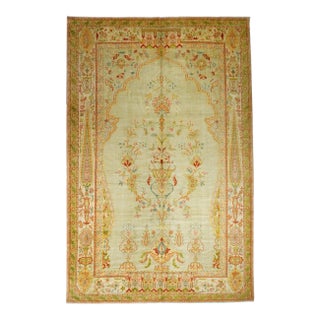 Late 18th Century Antique Oushak Rug 9'5'' x 14'5'' For Sale