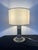 Metal lamp with its original metal-finished acrylic glass shade by Vit Kellj One of a kind, it can be placed in both...