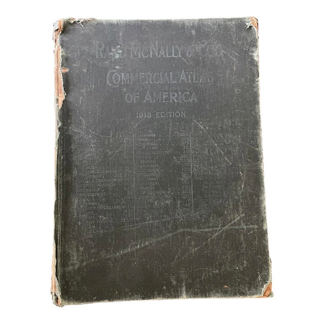 Antique 1918 Rand McNally Commercial Atlas of America For Sale