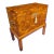 Vintage Burlwood Chest on Stand For Sale